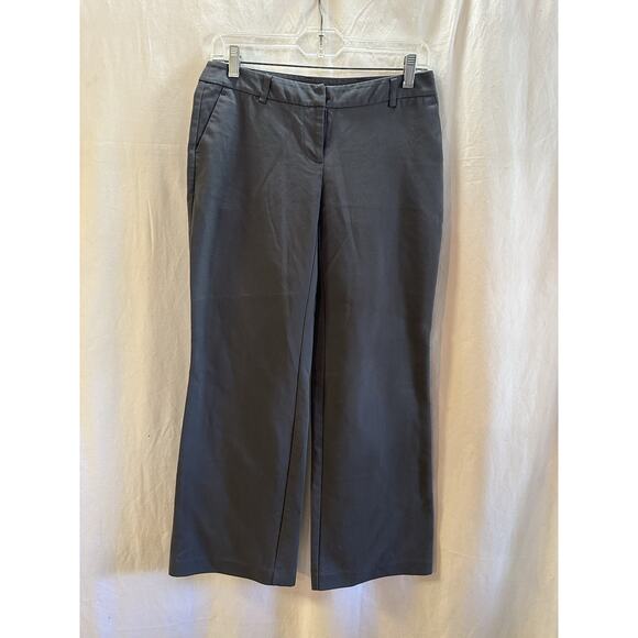 Apt. 9 Cropped Dress Pants Women’s 2P Gray Flat Front Career Slacks - Picture 1 of 3